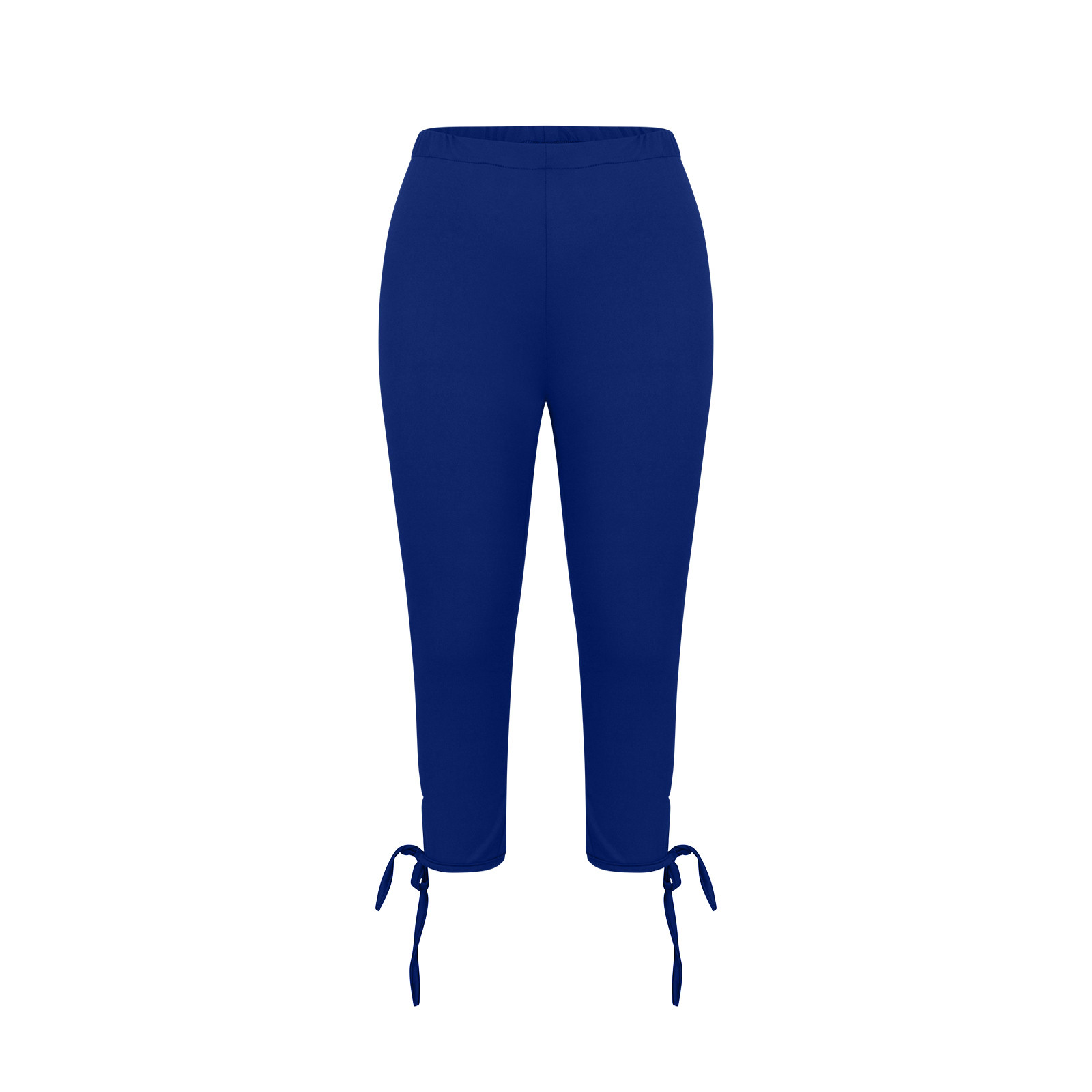 thumbnail image 4 of Leggings cortos de cintura alta con aberturas para mujer - Tejido elástico, pantalones informales para hacer ejercicio y para la playa, 4 of 6